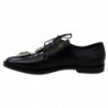 Scarpe formali stringate in pelle nera con cristalli - EU41/US10.5