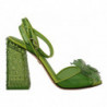 Sandali con tacco in cristallo verde plexi - EU37/US6.5