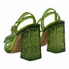 Sandali con tacco in cristallo verde plexi - EU37/US6.5