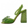 Sandali con tacco in cristallo verde plexi - EU37/US6.5