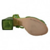 Sandali con tacco in cristallo verde plexi - EU37/US6.5