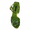 Sandali con tacco in cristallo verde plexi - EU37/US6.5