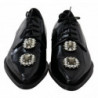 Scarpe formali stringate in pelle nera con cristalli - EU41/US10.5