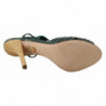 Sandali con cinturino in pitone verde Scarpe con tacco - EU40/US9.5