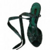 Sandali con cinturino in pitone verde Scarpe con tacco - EU40/US9.5