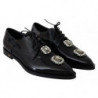 Scarpe formali stringate in pelle nera con cristalli - EU41/US10.5