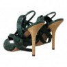 Sandali con cinturino in pitone verde Scarpe con tacco - EU40/US9.5