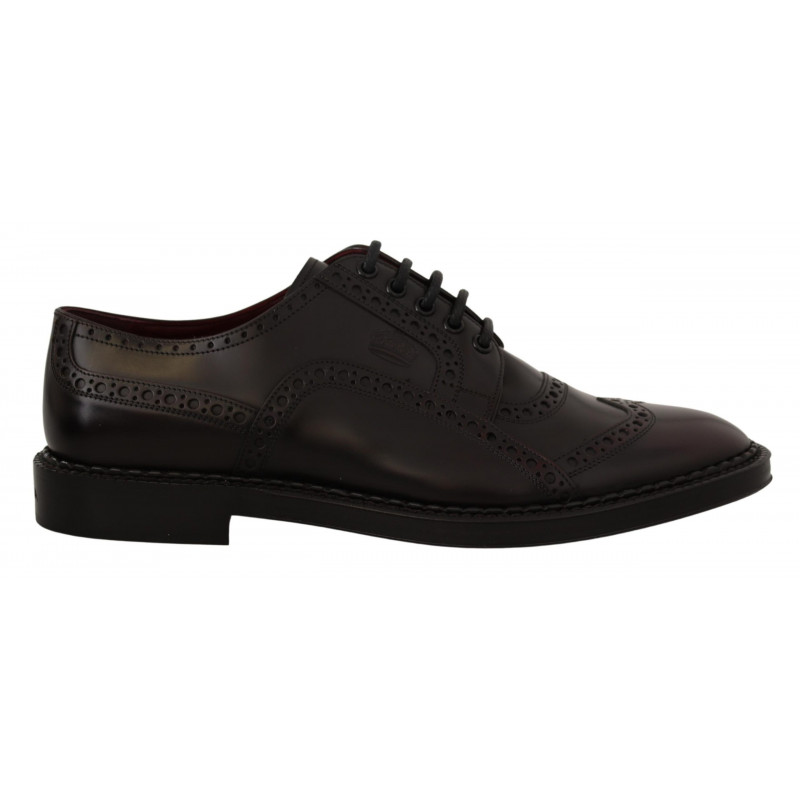 Scarpe formali con punta alare Oxford in pelle viola - EU41/US8
