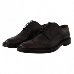 Scarpe formali con punta alare Oxford in pelle viola - EU41/US8