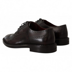 Scarpe formali con punta alare Oxford in pelle viola - EU39/US6