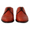Scarpe derby in pelle esotica arancione - EU45/US12