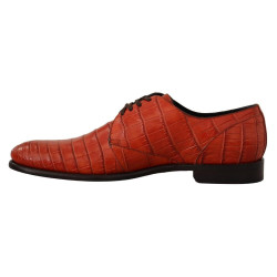 Scarpe derby in pelle esotica arancione - EU41/US7