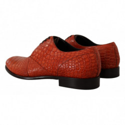 Scarpe derby in pelle esotica arancione - EU40/US7