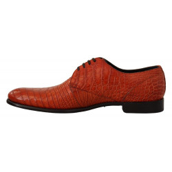 Scarpe derby in pelle esotica arancione - EU40/US7