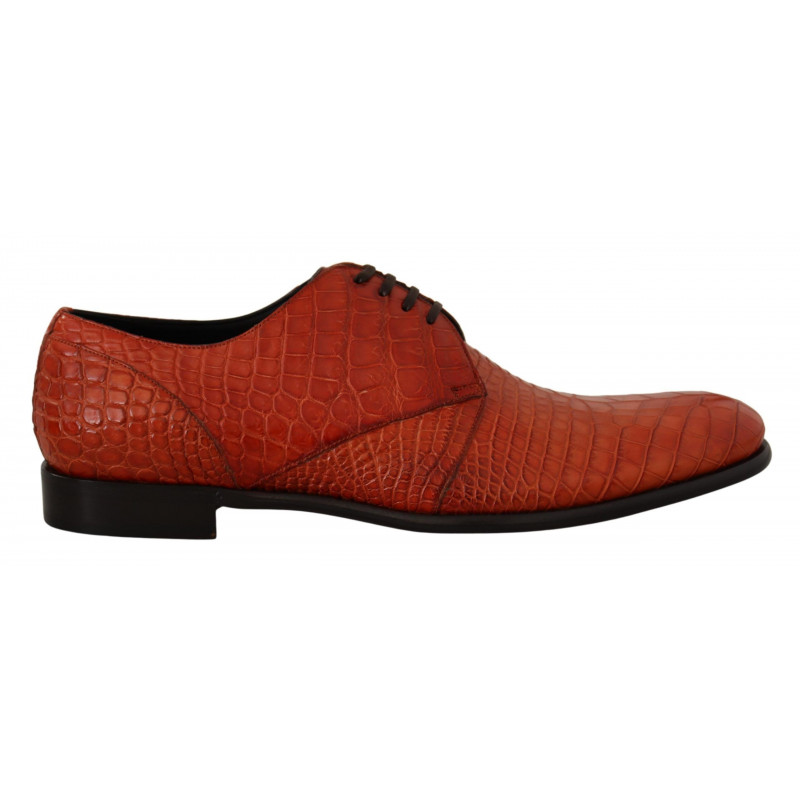Scarpe derby in pelle esotica arancione - EU44/US11