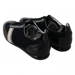 Scarpe da ginnastica da uomo casual in pelle con logo nero - EU45/US12
