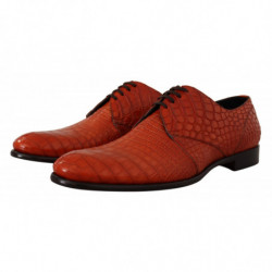 Scarpe derby in pelle esotica arancione - EU44/US11
