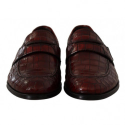 Scarpe derby eleganti in pelle esotica bordeaux - EU43.5/US10.5