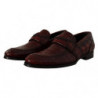 Scarpe derby eleganti in pelle esotica bordeaux - EU43.5/US10.5