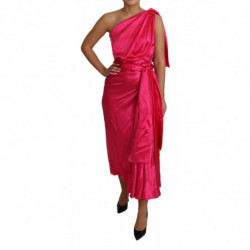 Abito Abito midi monospalla dal taglio aderente rosa - IT38-XS