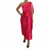 Abito Abito midi monospalla dal taglio aderente rosa - IT38-XS