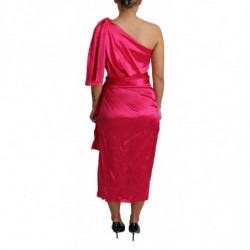 Abito Abito midi monospalla dal taglio aderente rosa - IT38-XS