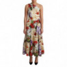Abito monospalla in seta stretch con stampa floreale - IT42-M