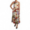 Abito monospalla in seta stretch con stampa floreale - IT42-M