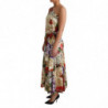 Abito monospalla in seta stretch con stampa floreale - IT42-M