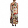 Abito monospalla in seta stretch con stampa floreale - IT42-M