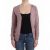 Cardigan viola in lana con scollo a V - XS