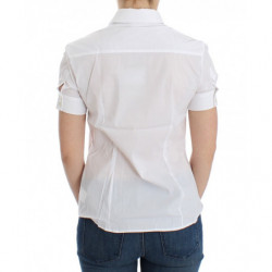 Top camicia in cotone bianco - IT42-M