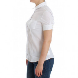 Top camicia in cotone bianco - IT40-S