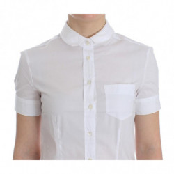 Top camicia in cotone bianco - IT40-S