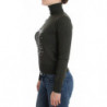 Maglione dolcevita in lana verde - S