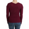 Maglione di lana lavorato a maglia viola - IT46-XL