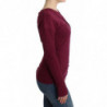 Maglione di lana lavorato a maglia viola - IT46-XL