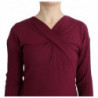 Maglione di lana lavorato a maglia viola - IT46-XL
