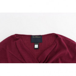 Maglione di lana lavorato a maglia viola - IT46-XL