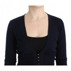 Cardigan corto in lana nero - IT46-XL