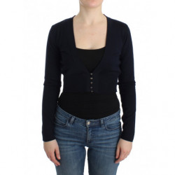 Cardigan corto in lana nero...