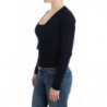 Cardigan corto in lana nero - IT48-XXL