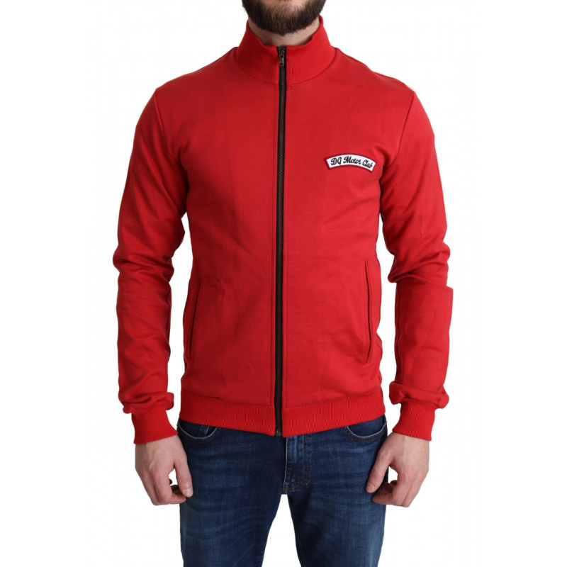Maglione cardigan con cerniera rosso DG Motor Club - IT44 - XS