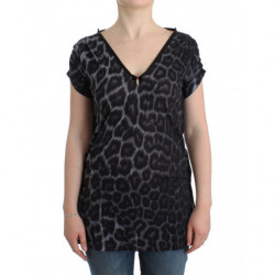 Top grigio leopardato con...