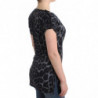 Top grigio leopardato con scollo a V - IT44-L