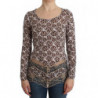 Top in pizzo marrone a maniche lunghe - IT44-L