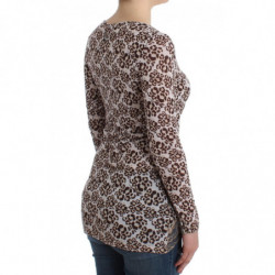 Top in pizzo marrone a maniche lunghe - IT44-L
