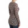 Top in pizzo marrone a maniche lunghe - IT44-L