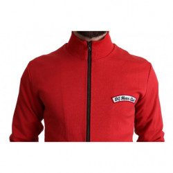 Maglione cardigan con cerniera rosso DG Motor Club - IT44 - XS