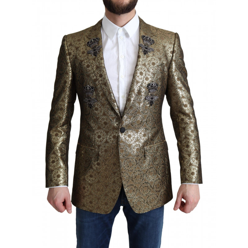 Giacca blazer MARTINI con corona di cristalli dorati - IT46 - S